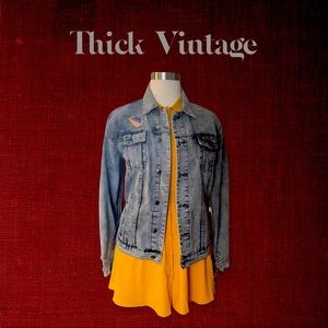 “Always Rare” Acid-washed Denim Jacket - Extra large